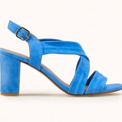 Sandales en Velours de Cuir Vuko jean - Talon 8 cm-Cosmoparis Discount