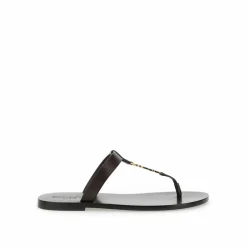 Sandales plates Cassandre 05 marron-Saint Laurent Sale
