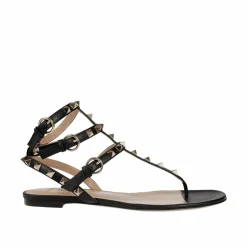 Sandales tongs Rockstud noires-Valentino Garavani New
