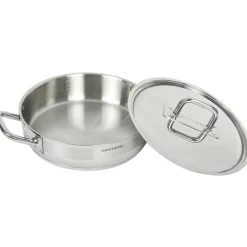 Gam'Hotel Poêles^Sauteuse induction inox avec couvercle grise - D.32 cm