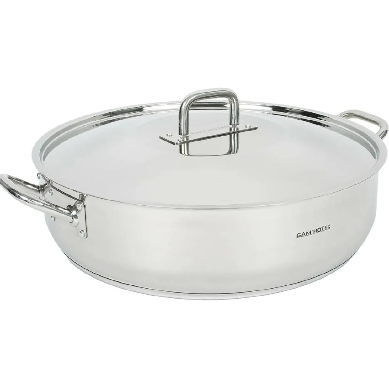 Sautoir induction inox avec couvercle gris - D.42 cm-Gam'Hotel Hot