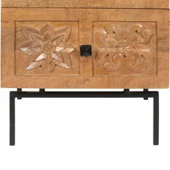 Bois & Chiffons Meubles De Rangement^Semainier 4 tiroirs manguier sculture naturel - 45x40x115 cm