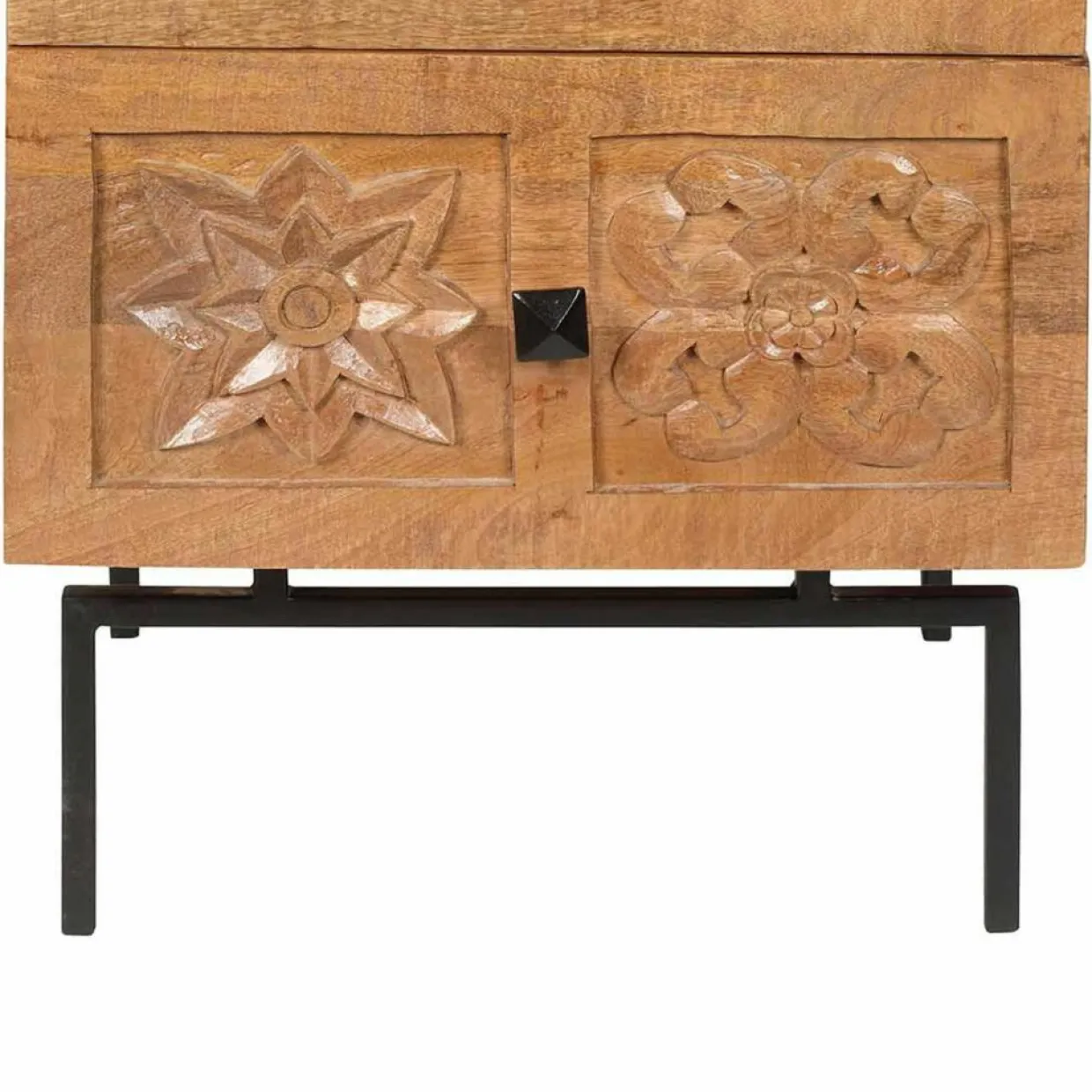 Bois & Chiffons Meubles De Rangement^Semainier 4 tiroirs manguier sculture naturel - 45x40x115 cm
