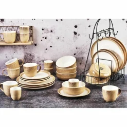 Bjorn Assiettes^Service Complet Cosmos beige/blanc nacré - 30 pièces