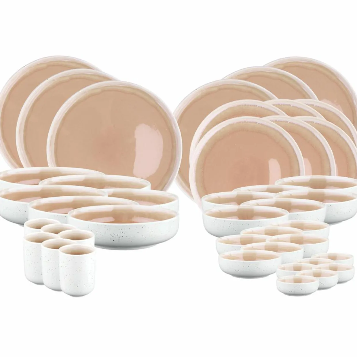 Service Complet Oxygen rose poudre/beige - 42 pièces-Bjorn Online