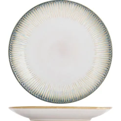 Cosy & Trendy Assiettes^Service de table en Grès Listra bleu/beige - 18 pièces