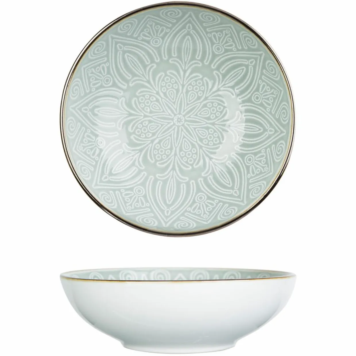 Cosy & Trendy Assiettes^Service de table en Grès Murano vert - 18 pièces