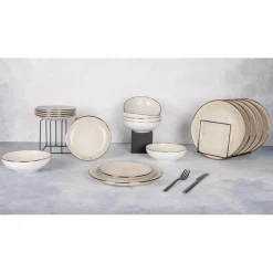 Service de table en Grès Murano beige - 18 pièces-Cosy & Trendy Best