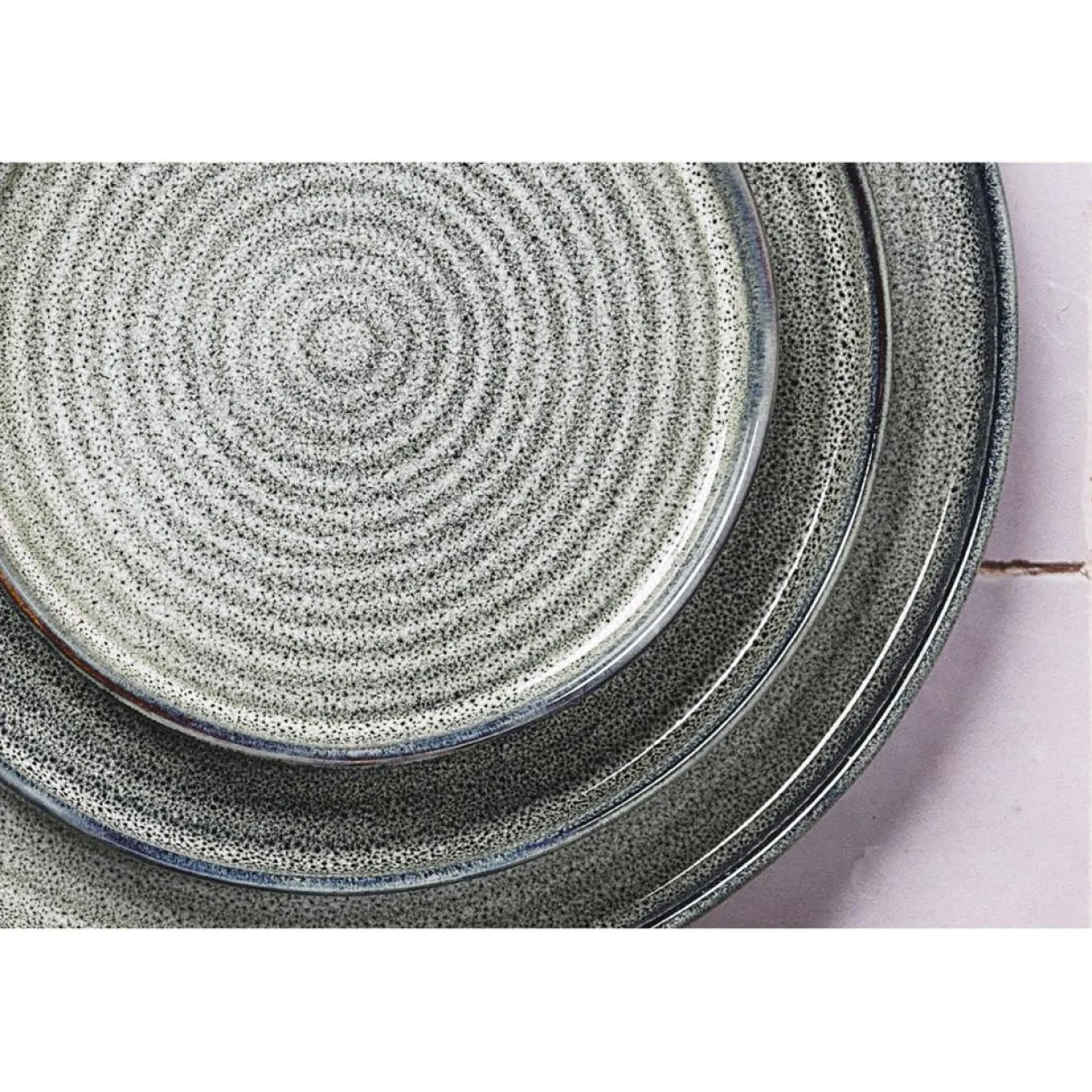 Bjorn Assiettes^Service Les Essentiels en Grès Zen gris/bleu - 18 pièces