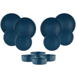 Bjorn Assiettes^Service Les Essentiels Scandi bleu marine - 12 Pièces