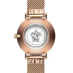 Set Montre Femme 2 Bracelets Petite Classique en Acier & Cuir rose doré/noir-Amelia Parker Hot