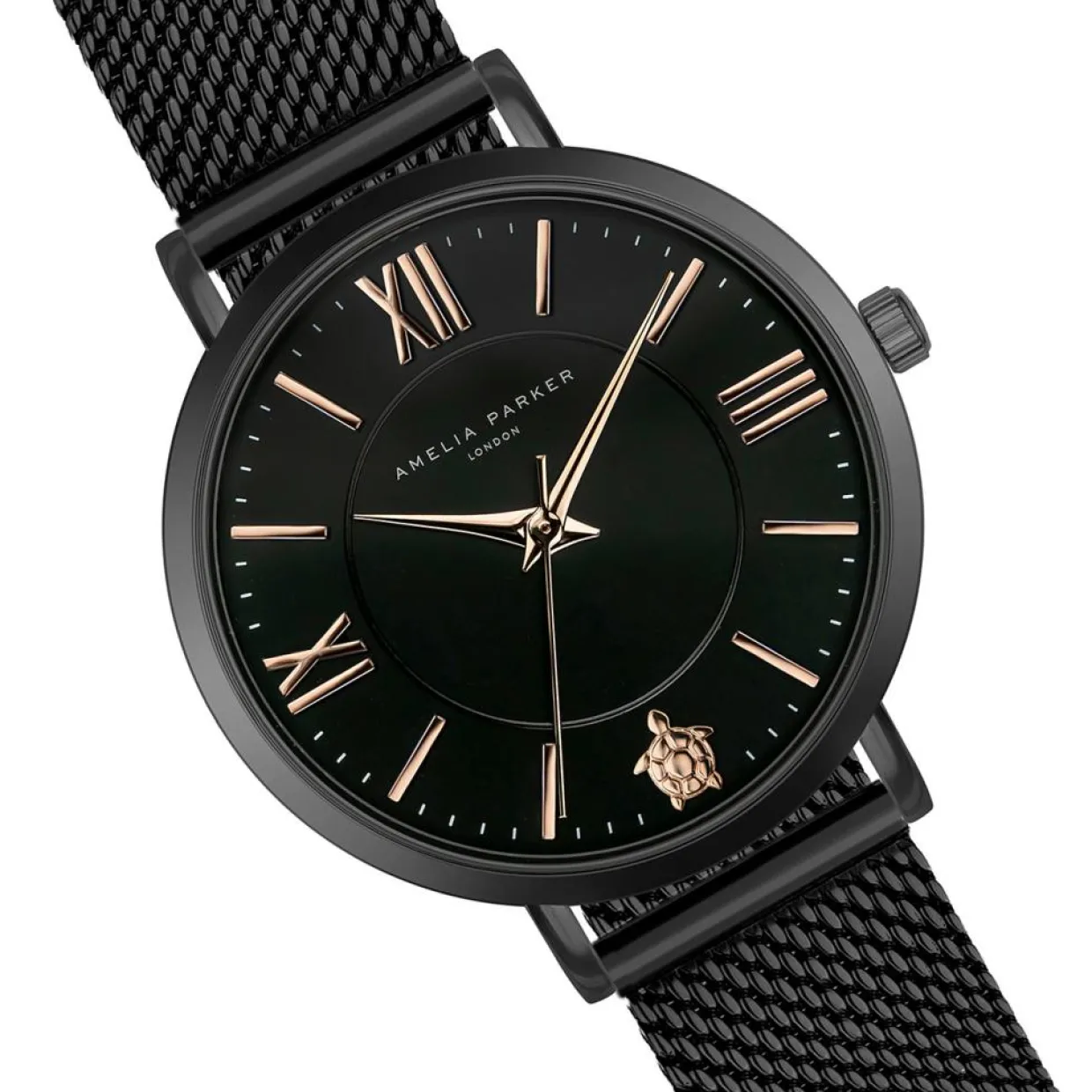 Set Montre Femme & Bracelet Petite Noir en Acier noir-Amelia Parker Best