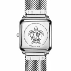 Set Montre Femme 2 Bracelets Plaza en Acier & Cuir argenté/bleu foncé-Amelia Parker Discount