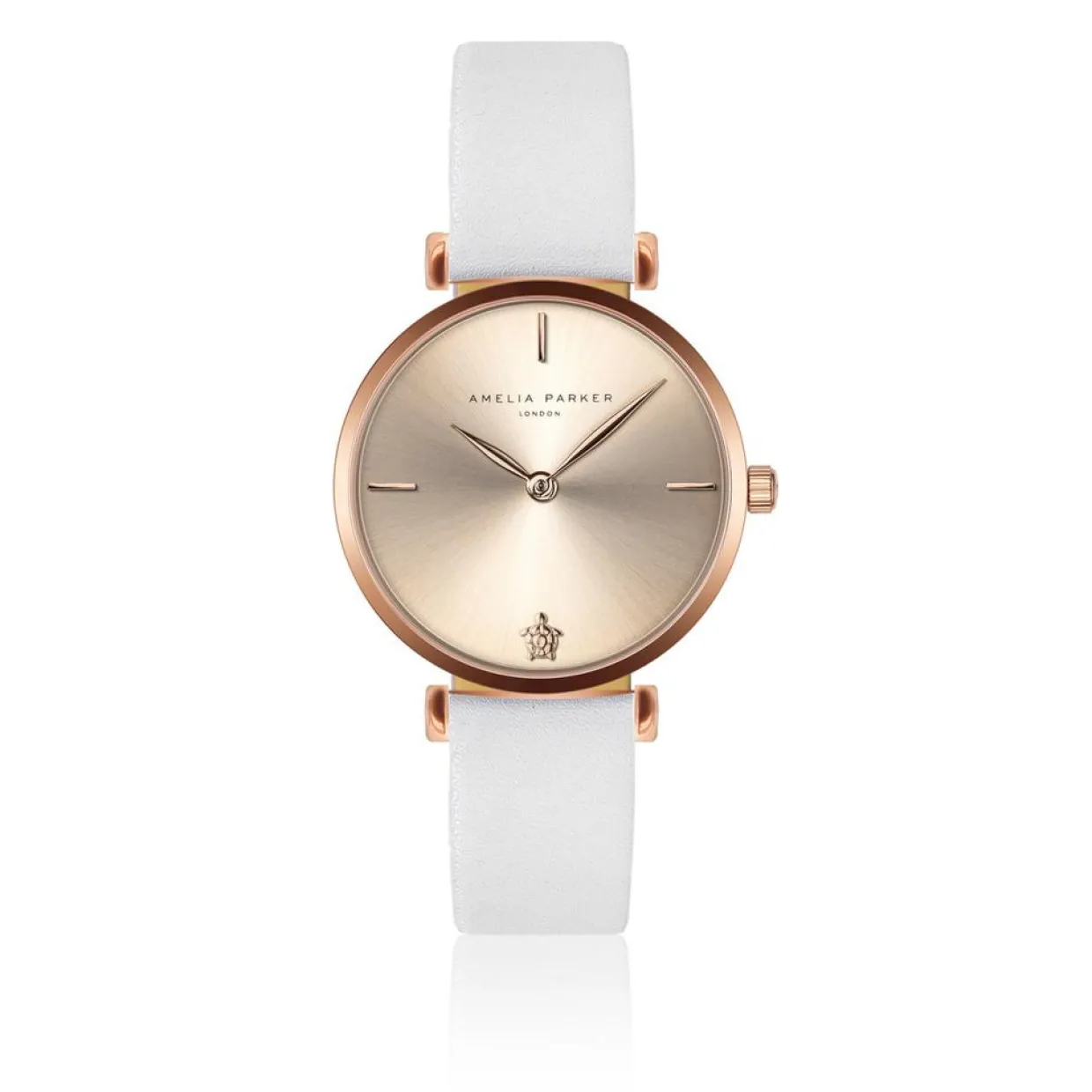 Femme Amelia Parker Montres^Set Montre Femme 2 Bracelets Gold Shore en Acier & Cuir rose doré/blanc