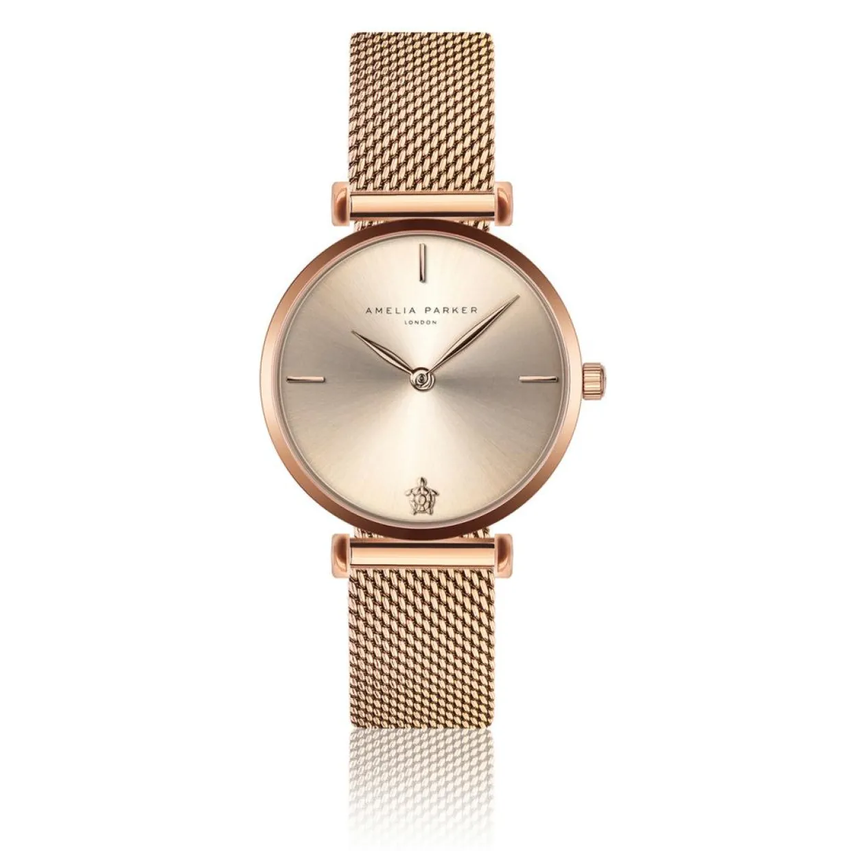 Femme Amelia Parker Montres^Set Montre Femme 2 Bracelets Gold Shore en Acier & Cuir rose doré/blanc