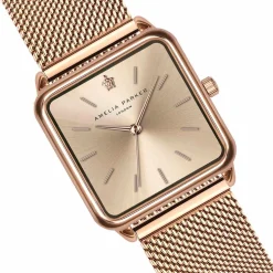 Femme Amelia Parker Montres^Set Montre Femme & Bracelet Gold Plaza en Acier rose doré