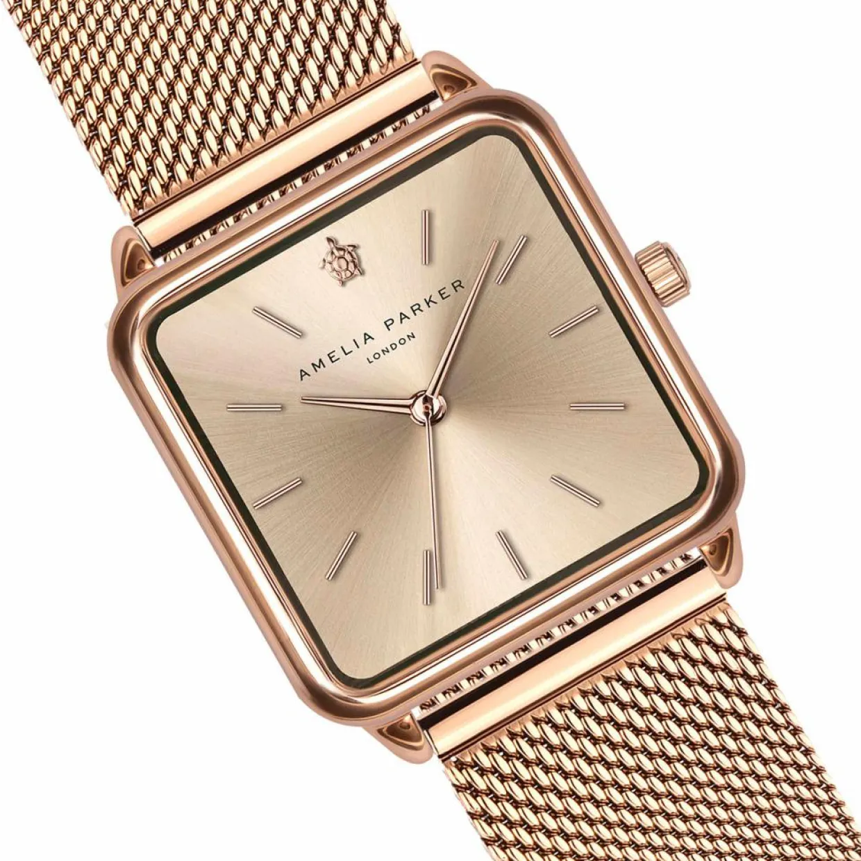Femme Amelia Parker Montres^Set Montre Femme & Bracelet Gold Plaza en Acier rose doré