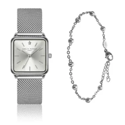 Femme Amelia Parker Montres^Set Montre Femme & Bracelet Plaza en Acier argenté