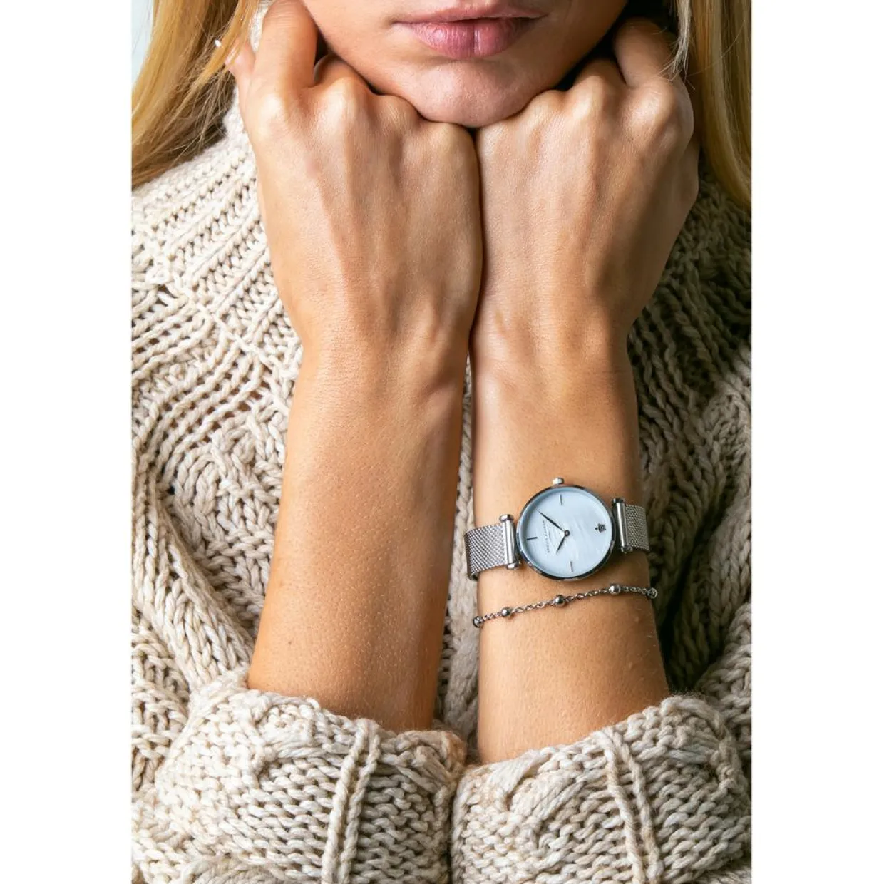 Femme Amelia Parker Montres^Set Montre Femme & Bracelet Plaza en Acier argenté