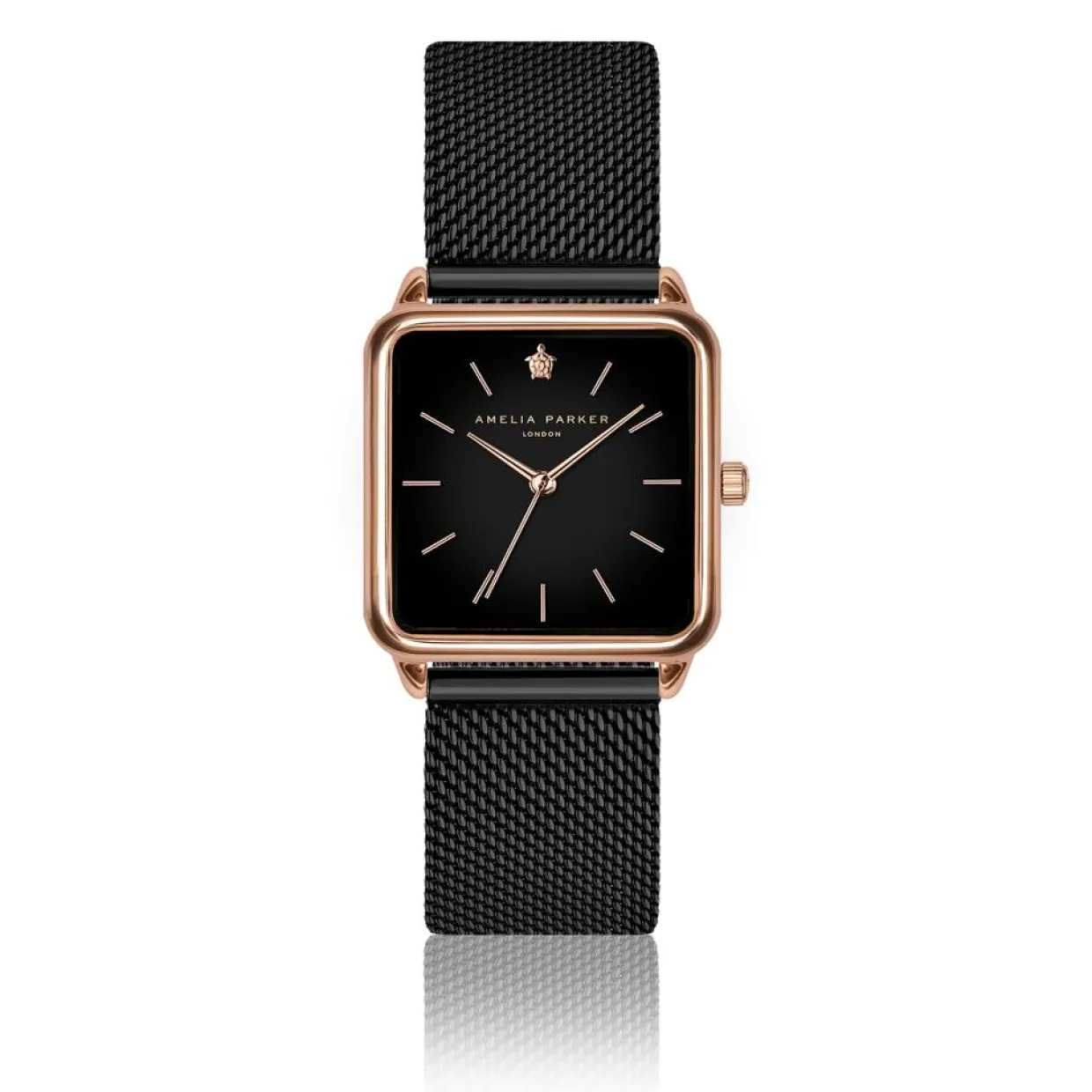 Femme Amelia Parker Montres^Set Montre Femme 2 Bracelets Night Plaza en Acier rose doré/noir