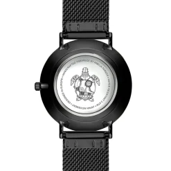 Set Montre Femme 2 Bracelets Jet Black en Acier & Cuir noir-Amelia Parker New