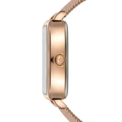 Femme Amelia Parker Montres^Set Montre Femme 2 Bracelets Gold Plaza en Acier & Cuir rose doré/noir