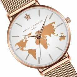Femme Amelia Parker Montres^Set Montre Femme & Bracelet Vacation en Acier rose doré