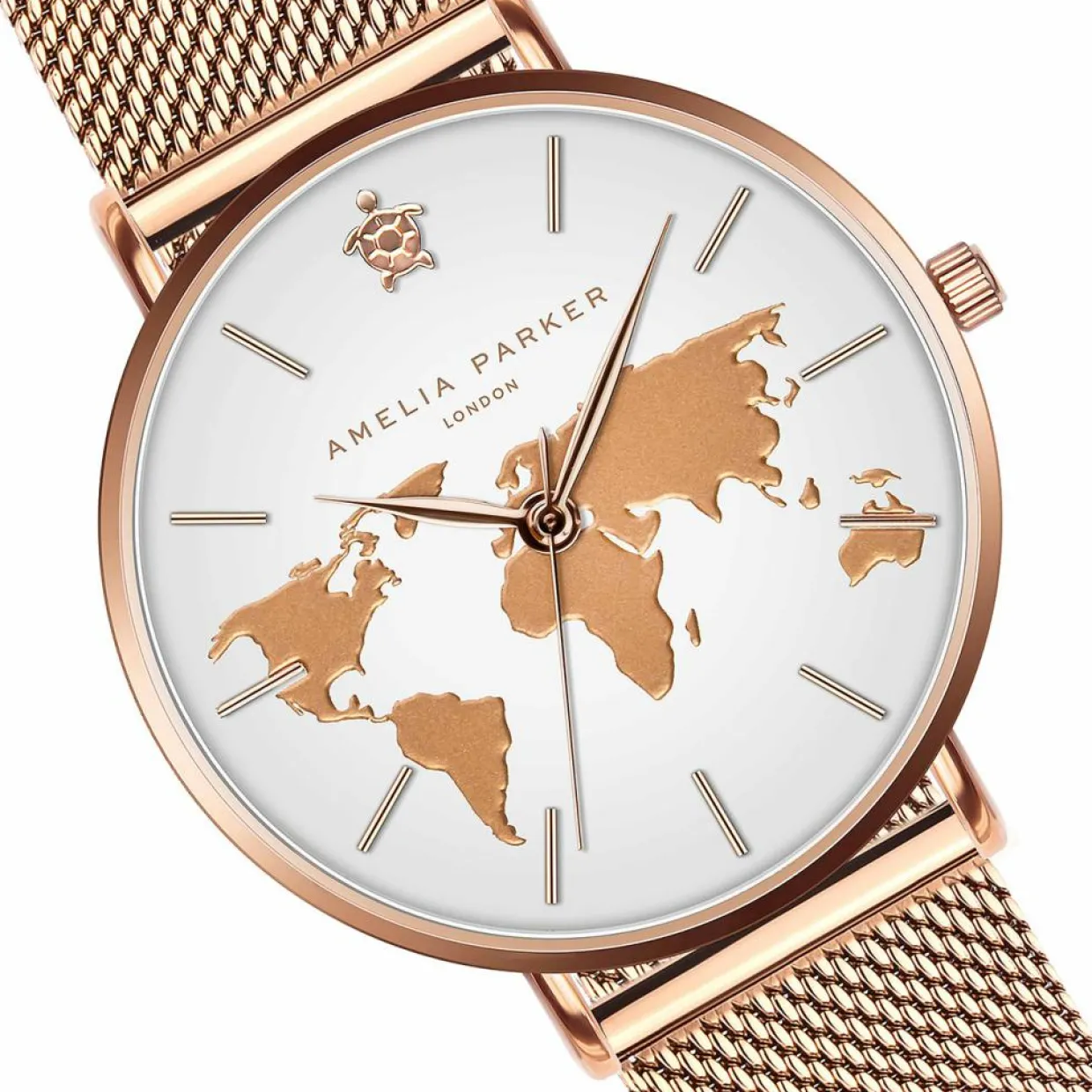 Femme Amelia Parker Montres^Set Montre Femme & Bracelet Vacation en Acier rose doré