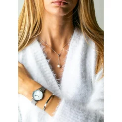 Femme Amelia Parker Montres^Set Montre Femme & Bracelet Capsule Grey en Acier argenté