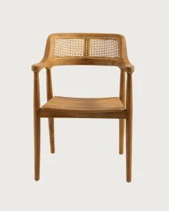 Uniqka Chaises^Sienne - Chaise en teck avec détail rotin