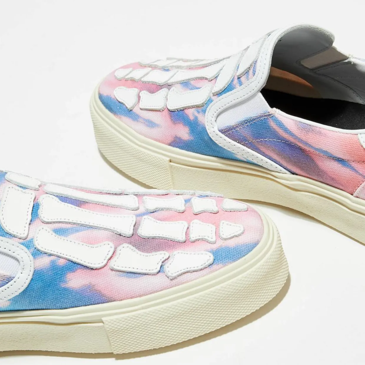 Slip On en Cuir & Textile Tie Dye multicolores-Amiri Clearance