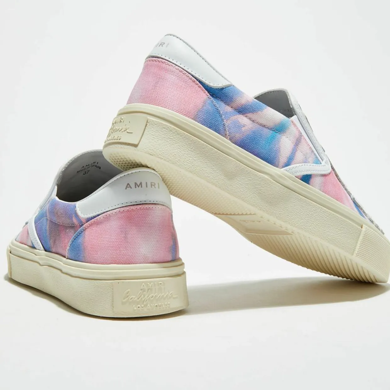 Slip On en Cuir & Textile Tie Dye multicolores-Amiri Clearance