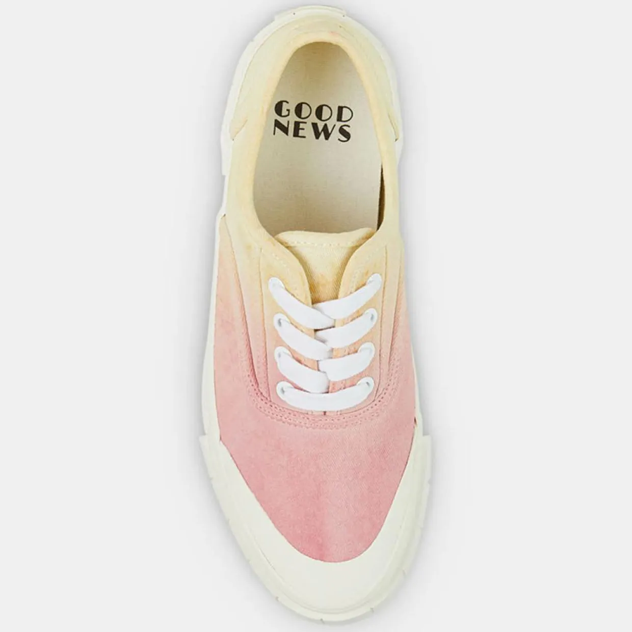 Femme Good News Baskets^Sneakers en Coton Bio Gnace tie & dye jaune/rose