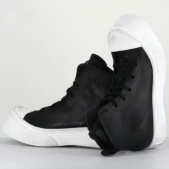 Femme Lofina Baskets^Sneakers en Cuir 3543 noires - Talon : 5cm