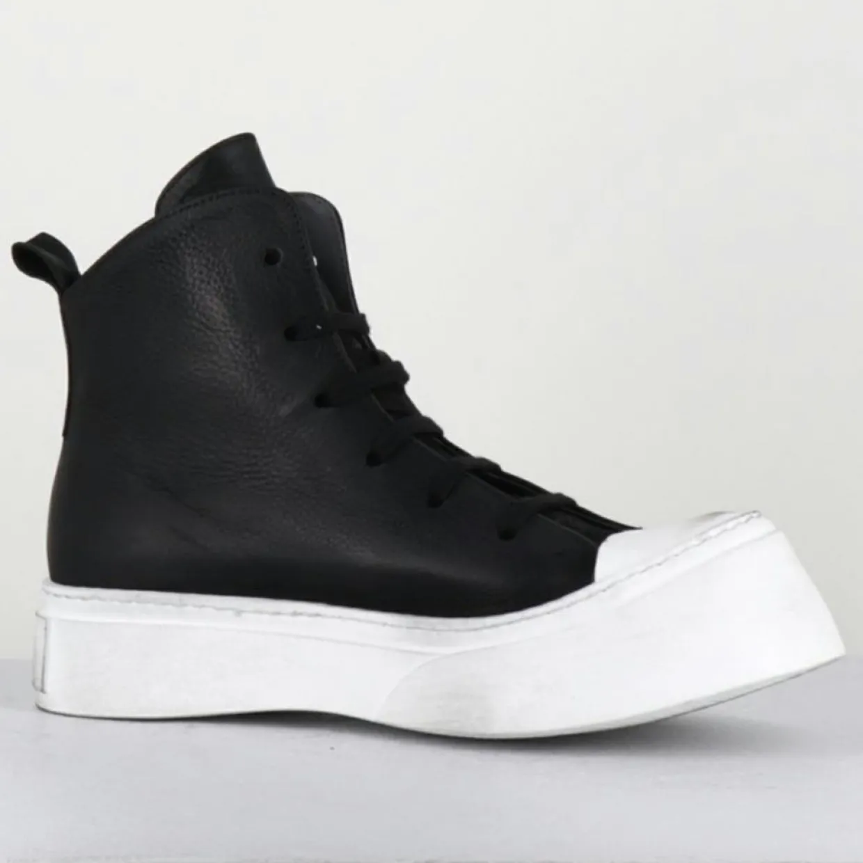 Femme Lofina Baskets^Sneakers en Cuir 3543 noires - Talon : 5cm