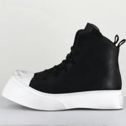 Femme Lofina Baskets^Sneakers en Cuir 3543 noires - Talon : 5cm