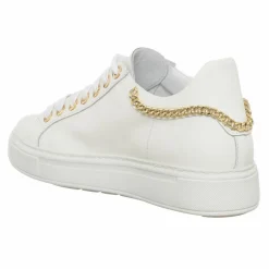 Femme Loretta Pettinari Baskets^Sneakers en Cuir Bia blanc/doré