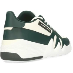 Sneakers en Cuir blanc/vert-Giuseppe Zanotti Discount