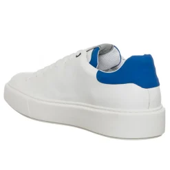 Homme Cesare Paciotti 4Us Baskets^Sneakers en Cuir Cesar blanc/bleu