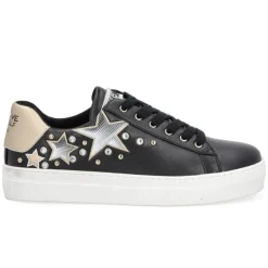 Femme Liu-Jo Baskets^Sneakers en Cuir Chila noir/argenté