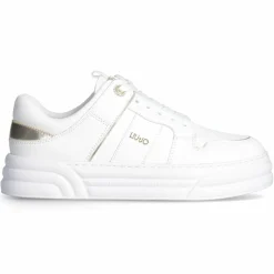 Sneakers en Cuir Cleo blanc/doré/noir-Liu-Jo Outlet