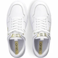 Sneakers en Cuir Cleo blanc/doré/noir-Liu-Jo Outlet
