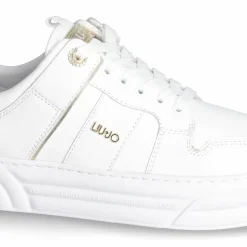 Sneakers en Cuir Cleo blanc/doré/noir-Liu-Jo Outlet
