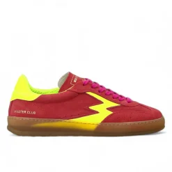 Femme Moa Concept Baskets^Sneakers en cuir Club rouge/jaune