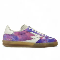 Sneakers en cuir Club violet/multicolore-Moa Concept Outlet