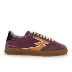 Sneakers en cuir Club violet/miel-Moa Concept