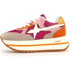 Femme W6YZ Baskets^Sneakers en Cuir Deva beiges