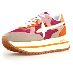 Femme W6YZ Baskets^Sneakers en Cuir Deva beiges