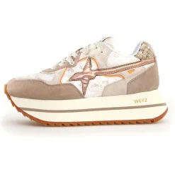Femme W6YZ Baskets^Sneakers en Cuir Deva beiges