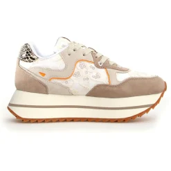 Femme W6YZ Baskets^Sneakers en Cuir Deva beiges